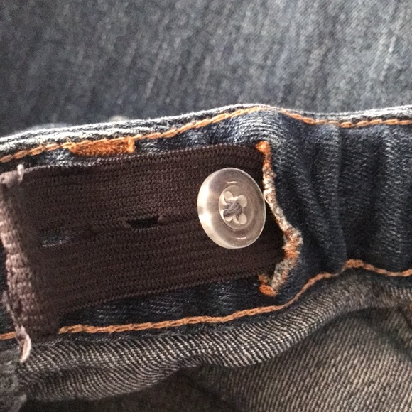 ✨Sold✨Old Navy Girls Dark Denim Shorts With Pockets Size 14 Adjustable Waist - Picture 5 of 14